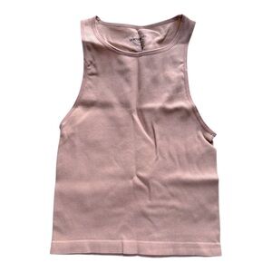 One Step Up Vintage Ribbed Tank Top L/XL Stretch Basic Sleeveless